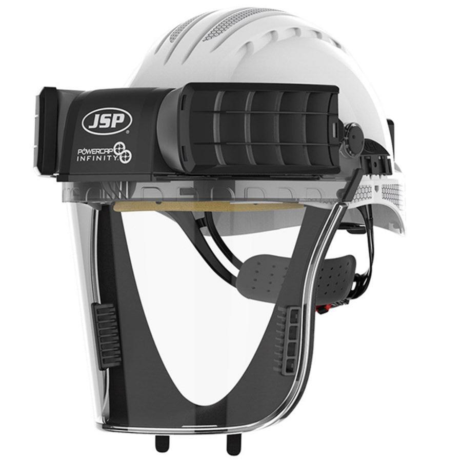 JSP Powercap Infinity PAPR Respirator With White Helmet (CEA646-000-1AN) - Ace Workwear