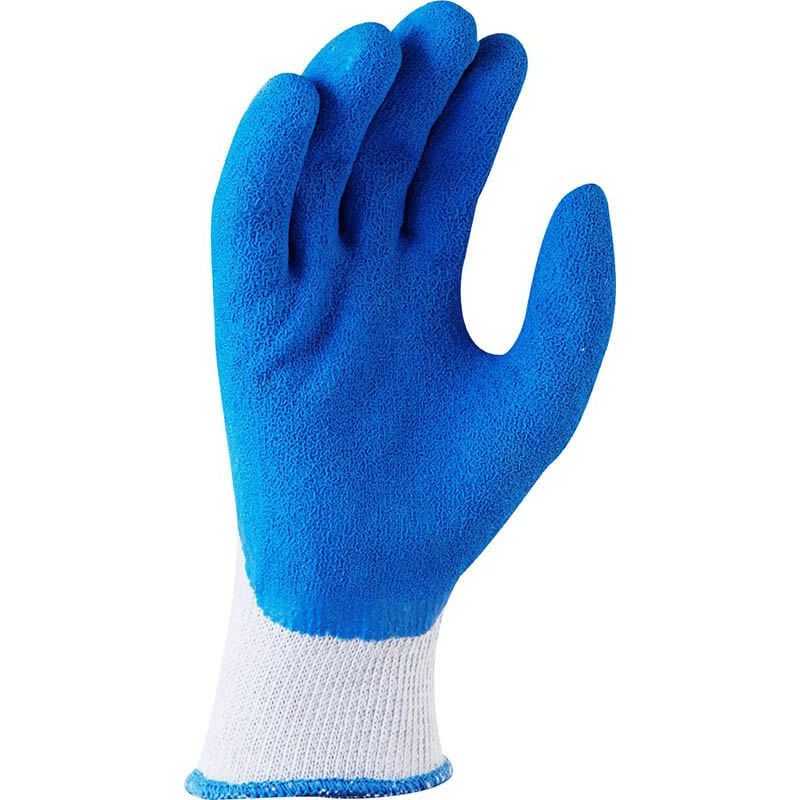 Maxisafe Blue Grippa Glove - Knitted Poly Cotton, Blue Latex Dipped Palm (Carton of 120 Pairs) (GBL107) - Ace Workwear