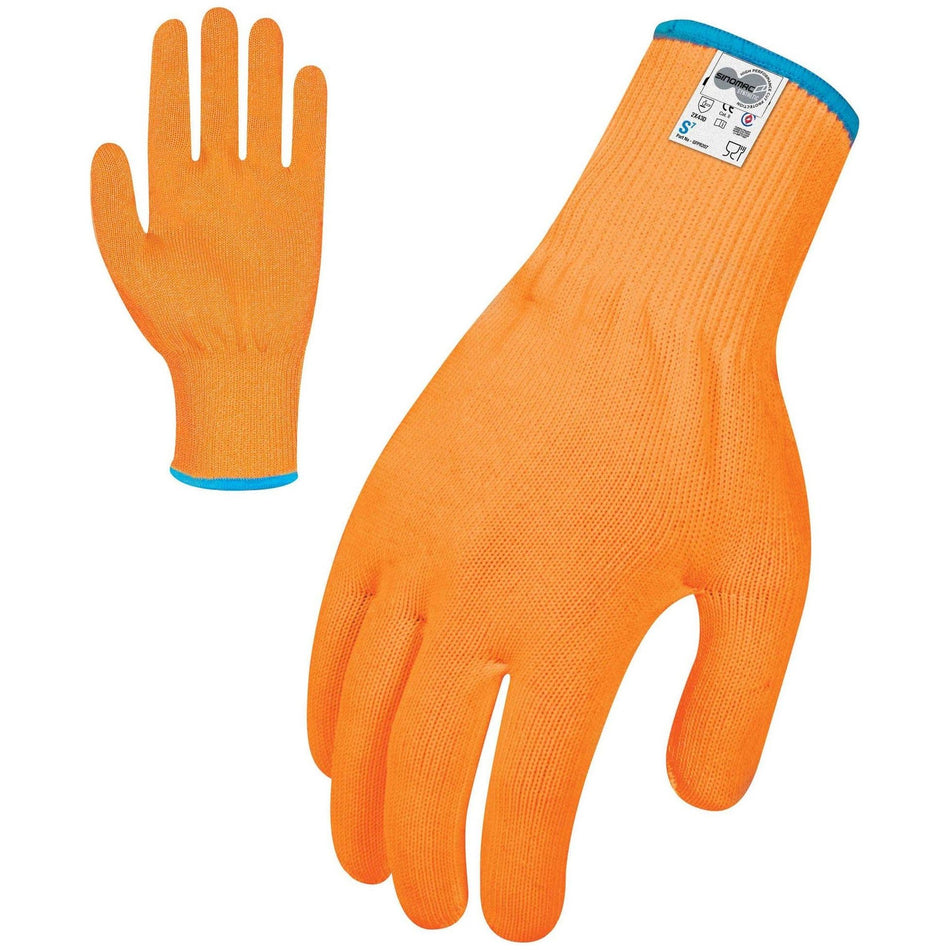 Force 360 Food Grade Cut Resistant Hi Vis Orange Synthetics Gloves (Carton of 144 Pairs) (GFPR207)