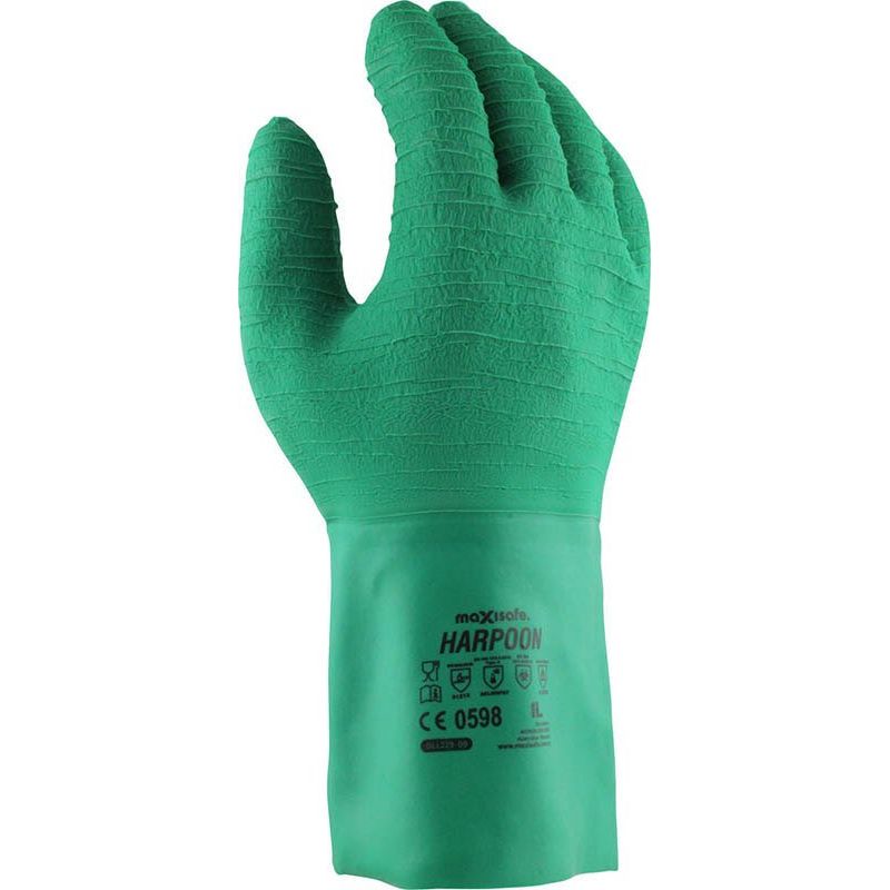 Maxisafe Harpoon Green Latex Gauntlet (Carton of 60) (GLL229) - Ace Workwear