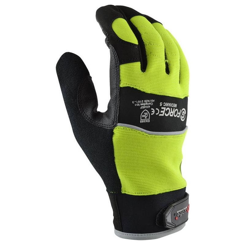 Maxisafe G-Froce Hi-Vis Cut 5 Mechanics Glove (Carton of 120pcs) (GMC225) - Ace Workwear