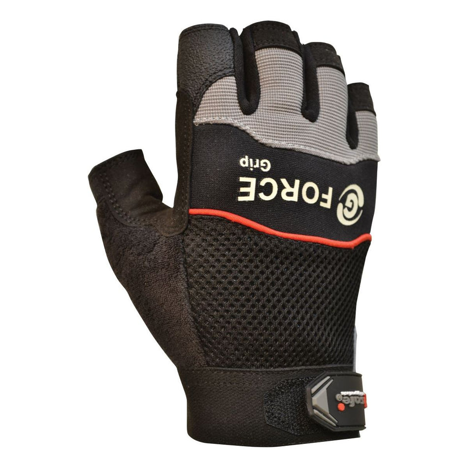 Maxisafe G-Force 'Grip' Fingerless Mechanics Gloves (Carton of 120) (GMF117) - Ace Workwear