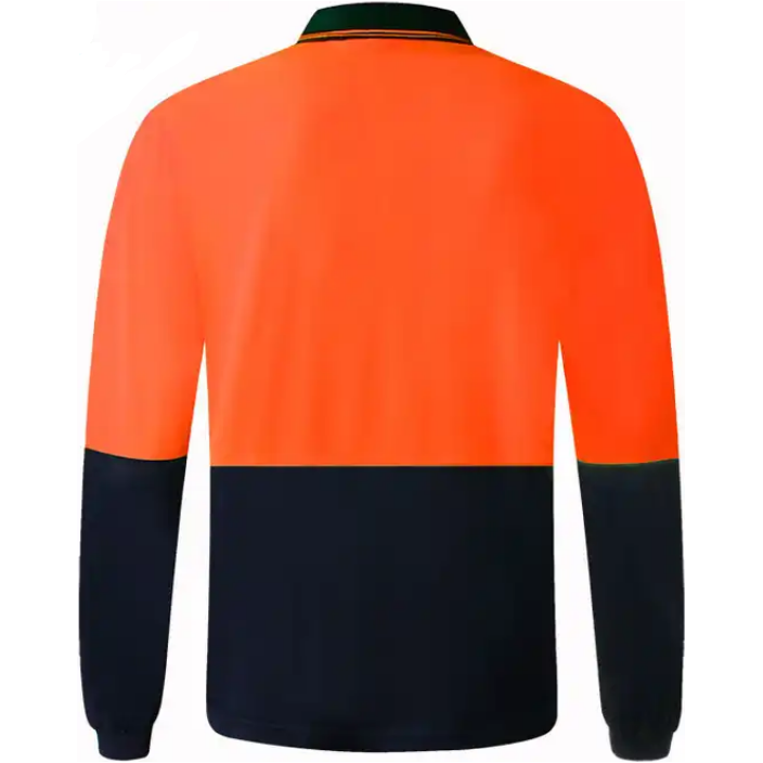 Tradesman Hi Vis Long Sleeve Micromesh Polo Shirt (P51)