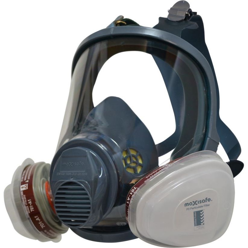 Maxisafe Maxiguard Full Face Silicone Respirator With A1P2 Filter - Large (R690P-L) - Ace Workwear