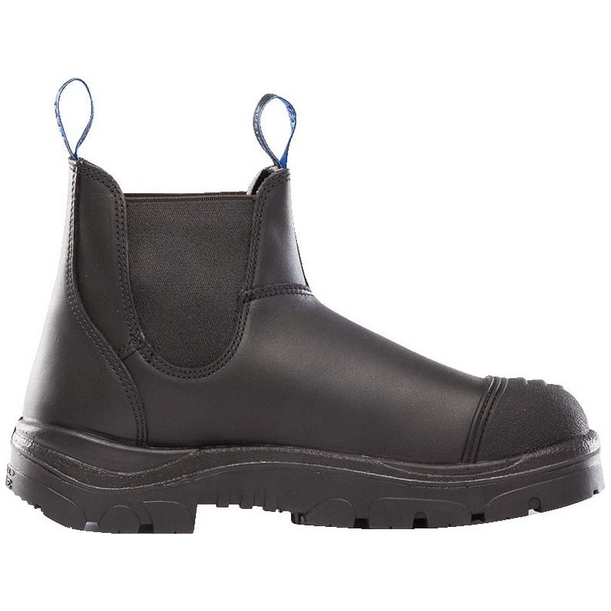 Steel Blue Black Hobart Slip On Steel Cap Safety Boot With Scuff Cap (312601)