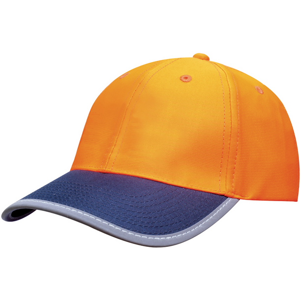 Luminescent 6 Panel Safety Cap With Reflective Trim - Pack of 25 (3021) - Ace Workwear