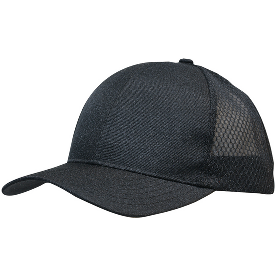 Breathable Poly Twill Cap with Honeycomb Mesh - Pack of 25 (3972)