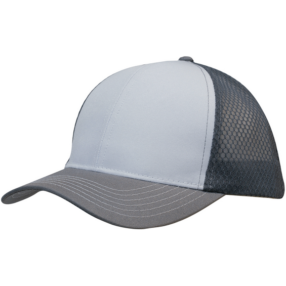 Breathable Poly Twill Cap with Honeycomb Mesh - Pack of 25 (3972) - Ace Workwear