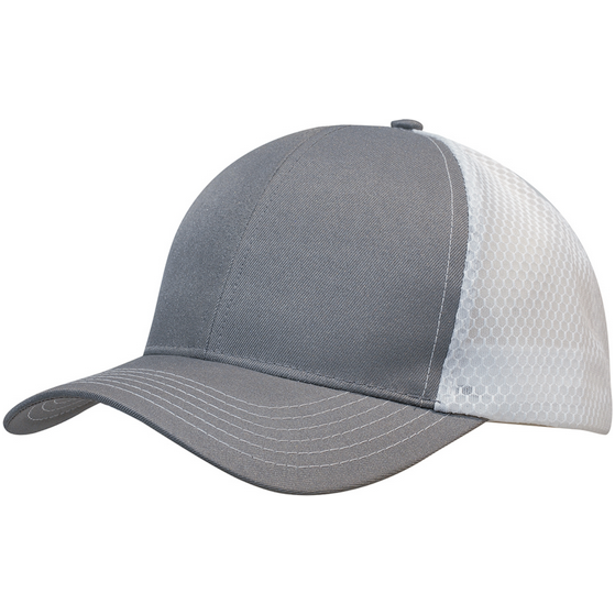 Breathable Poly Twill Cap with Honeycomb Mesh - Pack of 25 (3972) - Ace Workwear