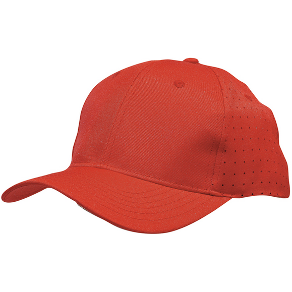 Breathable Poly Twill Cap With Circle Perforations - Pack of 25 (3975)