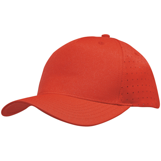 Breathable Poly Twill Cap With Circle Perforations (3976)