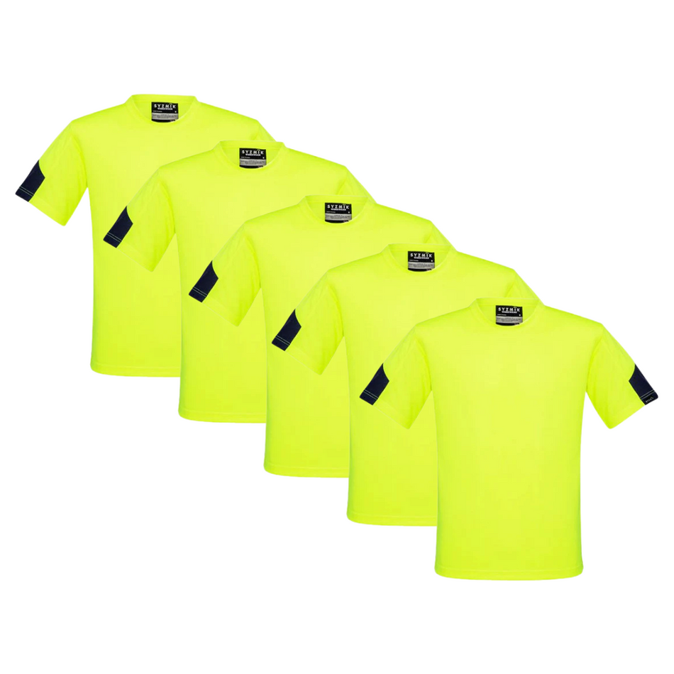 Tradies Value Pack - 5x Syzmik Mens Hi Vis Squad T-Shirt (ZW505)