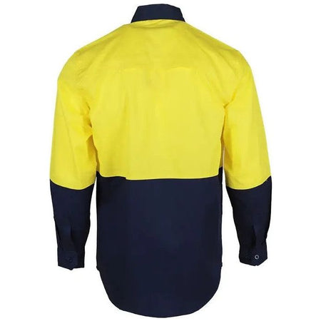 Tradesman Hi Vis Cotton Drill Long Sleeve Shirt (C83) - Ace Workwear