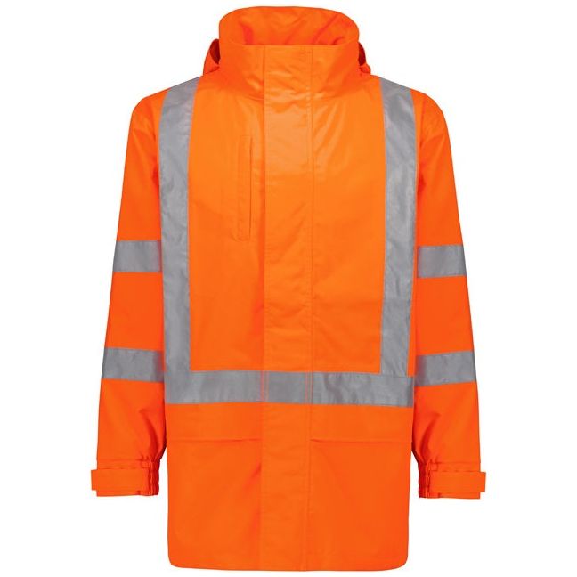 Syzmik Mens Hi Vis X Back Ultralite Waterproof Jacket (ZJ657) - Ace Workwear