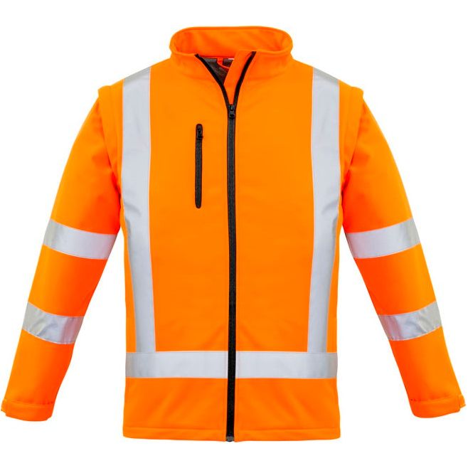 Syzmik Womens Hi Vis Rail X Back 2 In 1 Softshell Jacket (ZJ770) - Ace Workwear