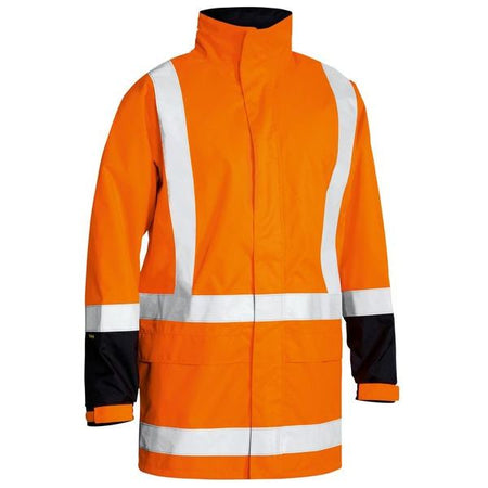 Bisley Hi Vis Taped Rain Shell Jacket (BJ6967T) - Ace Workwear