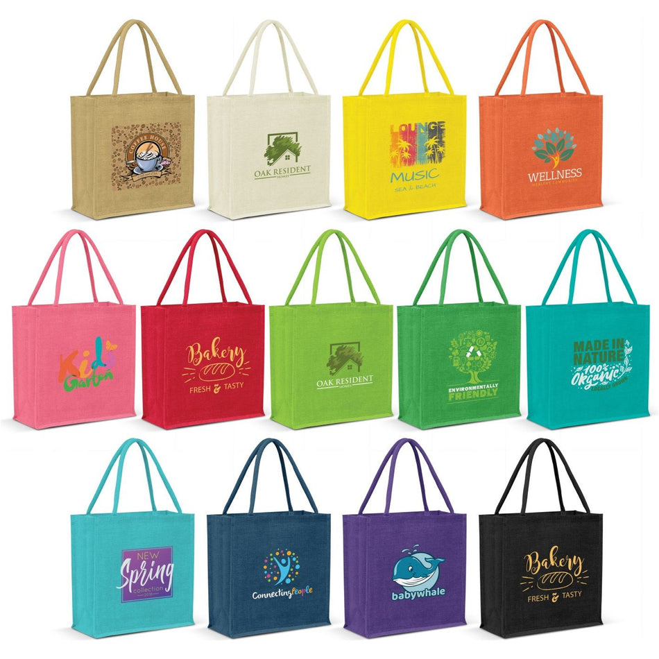 Monza Jute Tote Bag - Colour Match (Carton of 50pcs) (115324) signprice Trends - Ace Workwear