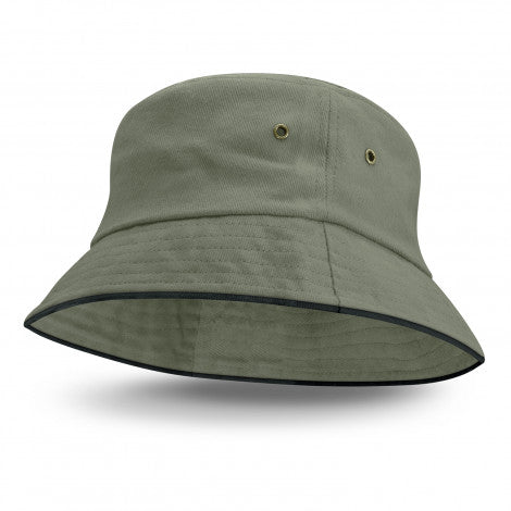 Bondi Bucket Hat - Black Sandwich Trim - Pack of 25 Bucket Hat, signprice Trends - Ace Workwear