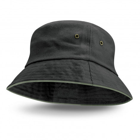 Bondi Bucket Hat - Coloured Sandwich Trim - Pack of 25 Bucket Hat, signprice Trends - Ace Workwear