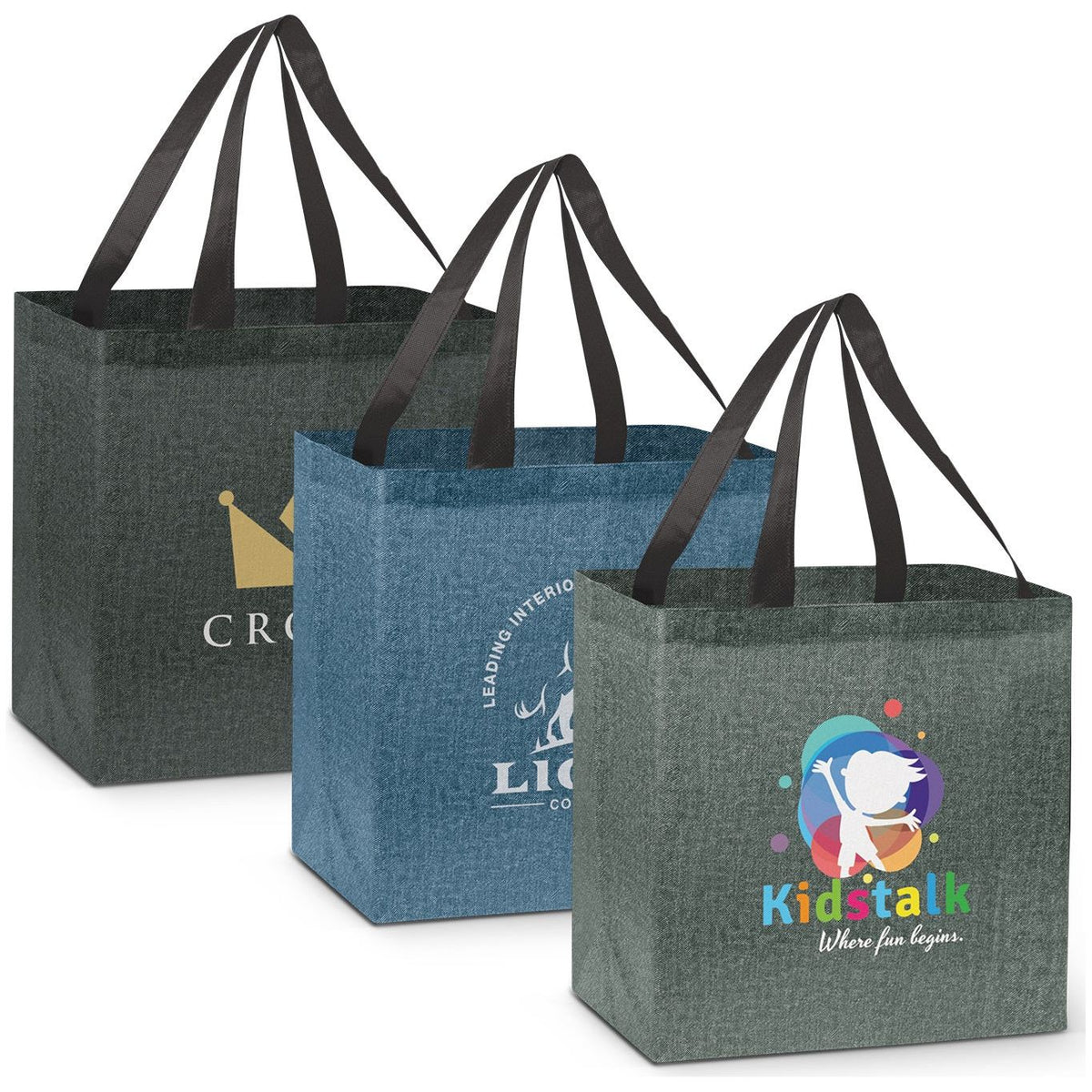 City Shopper Heather Tote Bag (Carton of 100pcs) (116857) signprice, Tote Bags Trends - Ace Workwear