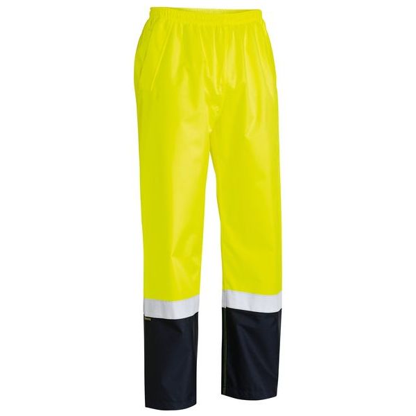 Bisley Taped Two Tone Hi Vis Shell Rain Pants (BP6965T) - Ace Workwear