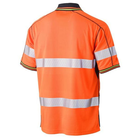 Bisley Taped Two Tone Hi Vis Polyester Mesh Short Sleeve Polo Shirt (BK1219T) - Ace Workwear