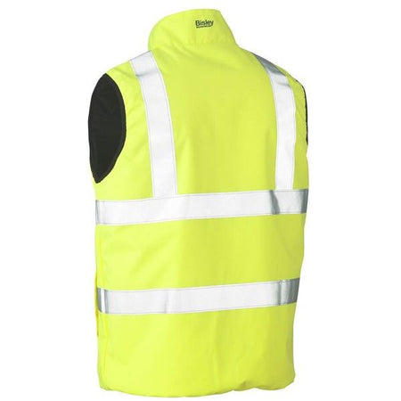 Bisley Taped Hi Vis Reversible Puffer Vest (BV0330HT) - Ace Workwear