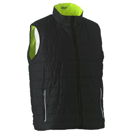 Bisley Taped Hi Vis Reversible Puffer Vest (BV0330HT) - Ace Workwear