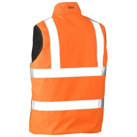 Bisley Taped Hi Vis Reversible Puffer Vest (BV0330HT) - Ace Workwear