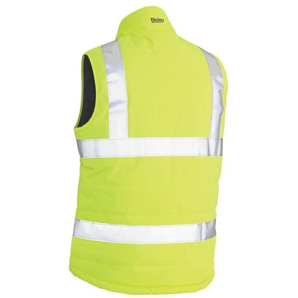 Bisley Taped Hi Vis Puffer Vest With Quilting (BV0329HT) - Ace Workwear