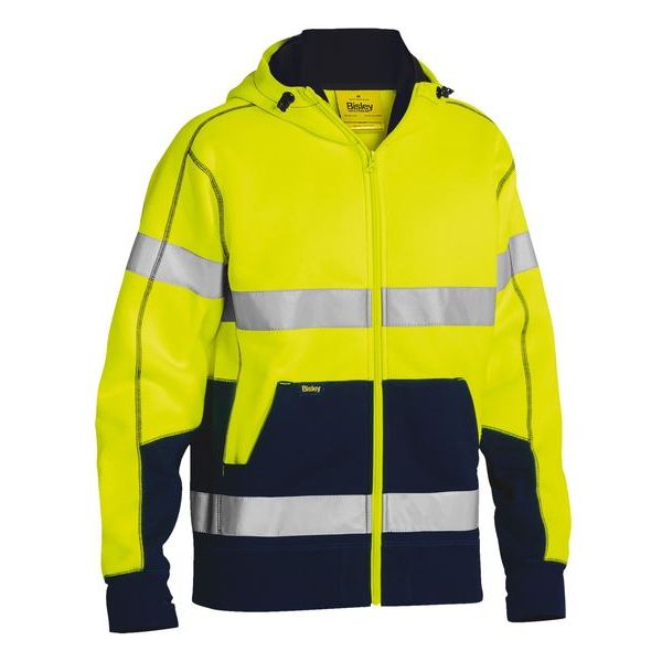 Bisley Taped Two Tone Hi Vis Fleece Hoodie (BK6819T) - Ace Workwear