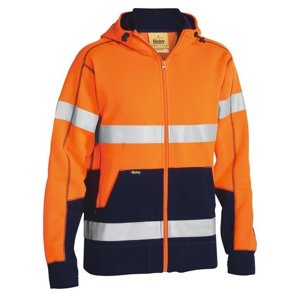 Bisley Taped Two Tone Hi Vis Fleece Hoodie (BK6819T) - Ace Workwear