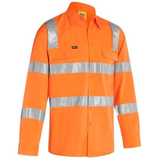 Bisley Taped Hi Vis Bio Motion Long Sleeve Shirt (BS6016T) - Ace Workwear