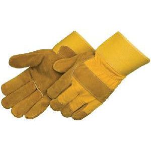 Yellow Cow Split Leather Gloves - Pack (12 Pairs) - Ace Workwear (8627145805)