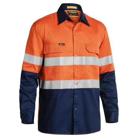 Bisley Taped Hi Vis 2 Tone Industrial Cool Vent Shirt (BS6448T) - Ace Workwear