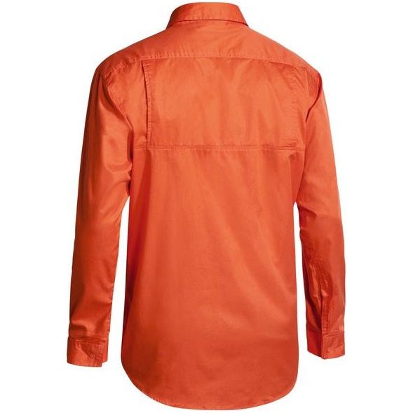 Bisley Mens Cool Lightweight Guesst Cuff Hi Vis Drill Long Sleeve Shirt (BS6894) - Ace Workwear