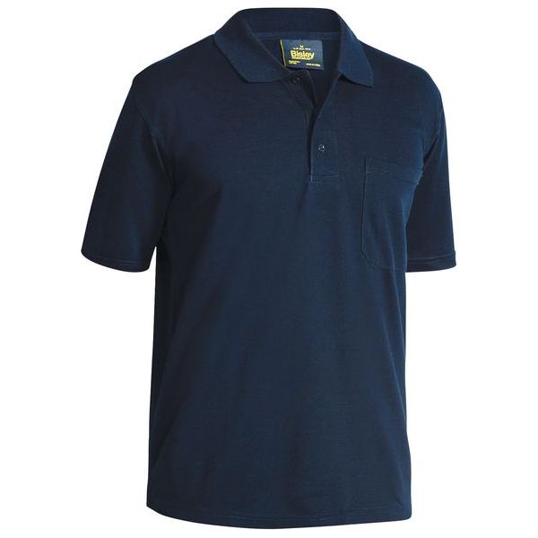 Bisley Short Sleeve Polo Shirt With Rib Knit Collar And 3 Button Front Placket (BK1290) - Ace Workwear