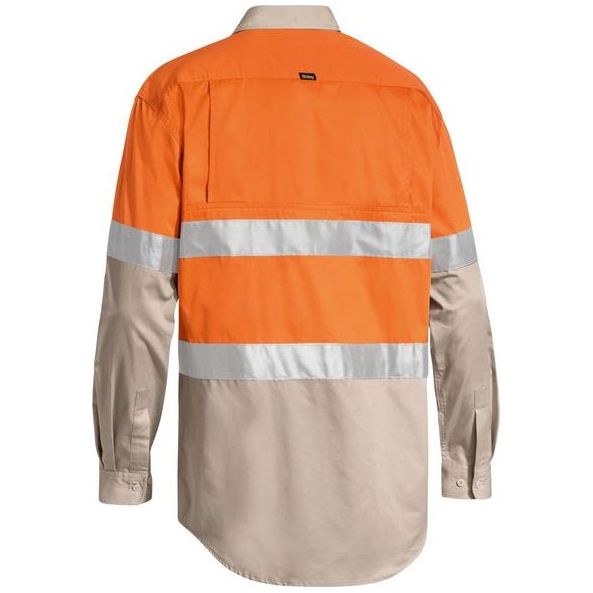 Bisley Taped Cool Long Sleeve Hi Vis Shirt (BS6696T) - Ace Workwear