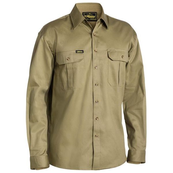 Bisley Original Cotton Long Sleeve Drill Shirt (BS6433) - Ace Workwear