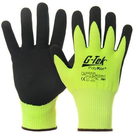 Pro Choice G-Tek Polykor Hi-Vis Cut C Glove (Carton of 72) (16-333HVY) Cut Resistant Gloves ProChoice - Ace Workwear