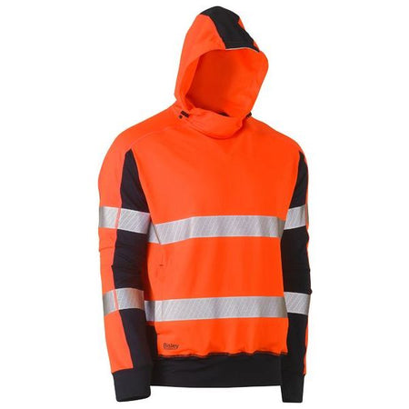 Bisley Taped Hi Vis Stretchy Fleece Hoodie (BK6815T) - Ace Workwear