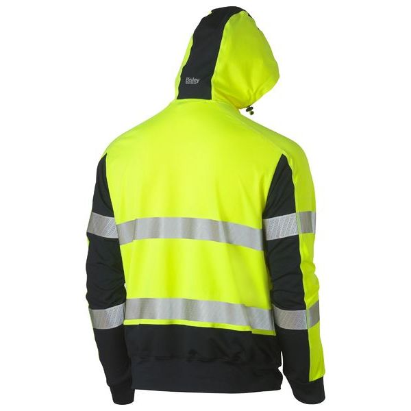 Bisley Taped Hi Vis Stretchy Fleece Hoodie (BK6815T) - Ace Workwear