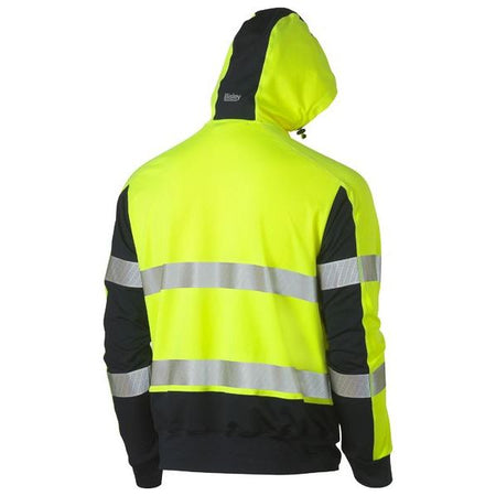 Bisley Taped Hi Vis Stretchy Fleece Hoodie (BK6815T) - Ace Workwear