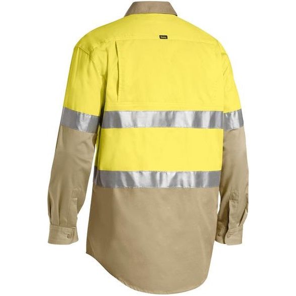 Bisley Taped Cool Long Sleeve Hi Vis Shirt (BS6696T) - Ace Workwear