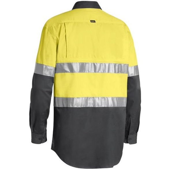 Bisley Taped Cool Long Sleeve Hi Vis Shirt (BS6696T) - Ace Workwear