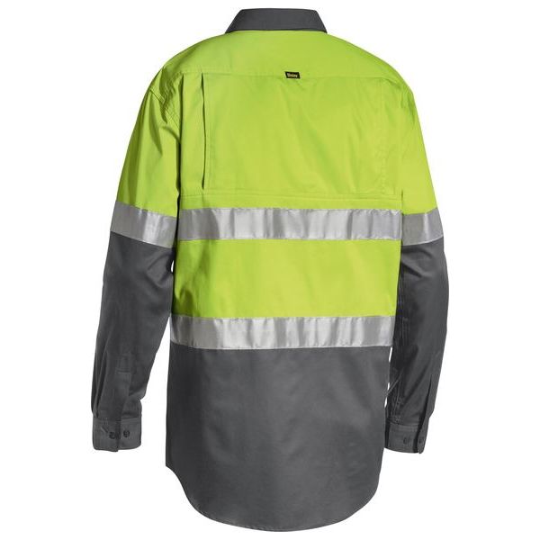 Bisley Taped Cool Long Sleeve Hi Vis Shirt (BS6696T) - Ace Workwear