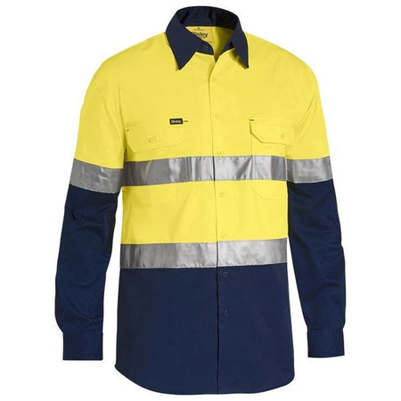 Bisley Taped Cool Long Sleeve Hi Vis Shirt (BS6696T) - Ace Workwear