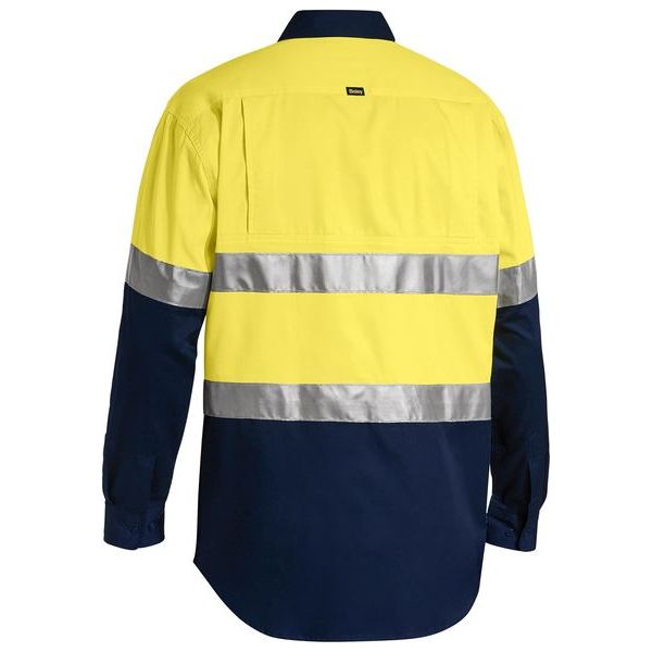 Bisley Taped Cool Long Sleeve Hi Vis Shirt (BS6696T) - Ace Workwear