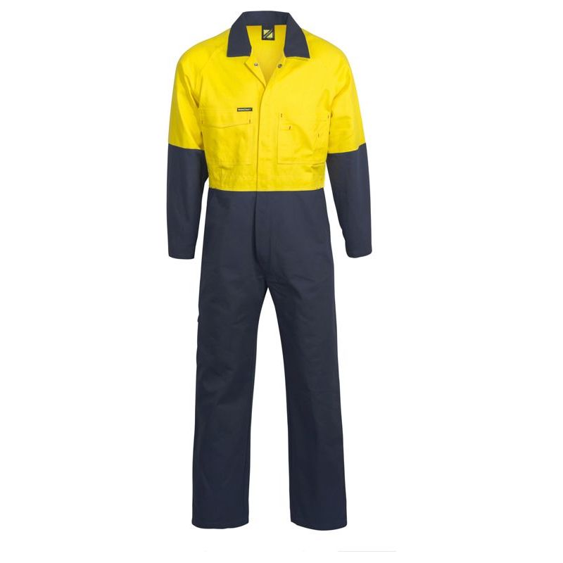 Workcraft Hi Vis Two Tone Poly Cotton Coverall/Overall (WC3059) - Ace Workwear (8440529741)