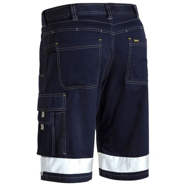 Bisley Taped 8 Pocket Cool Lightweight Cargo Shorts With Contrast Stitching (BSHC1432T) - Ace Workwear